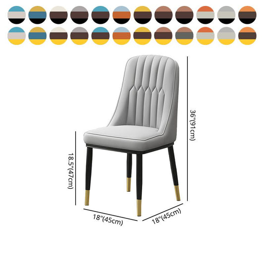 Home Scandinavian Side Chair Metal Upholstered Parsons Dining Room Chair Clearhalo ' kitchen&dining_furn' 'Dining Chairs' 'Dining Tables & Seating' 'dining_chair' 'furn' 'furn_dining_chair' 'Furniture' 'furniture_dining_chair' 'Kitchen & Dining Furniture' 'kitchen' 1200x1200_c3763b12-baac-4e92-8ae6-8b43b2f01084