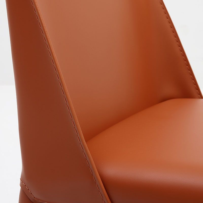 Contemporary Armless Leather Dining Chair Metal Dining Room Chairs Clearhalo ' kitchen&dining_furn' 'Dining Chairs' 'Dining Tables & Seating' 'dining_chair' 'furn' 'furn_dining_chair' 'Furniture' 'furniture_dining_chair' 'Kitchen & Dining Furniture' 'kitchen' 1200x1200_c3777a58-e5ab-4653-b980-1df7ee23cf04