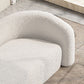 Curved Wool Sofa White Contemporary Sloped Armed Sofa - 33.46" D Clearhalo 'furn' 'furn_sofas' 'Furniture' 'Living Room Furniture' 'Sofa' 'sofas' 1200x1200_c37a29dc-e659-4b2a-abb8-dafd85cc5a80