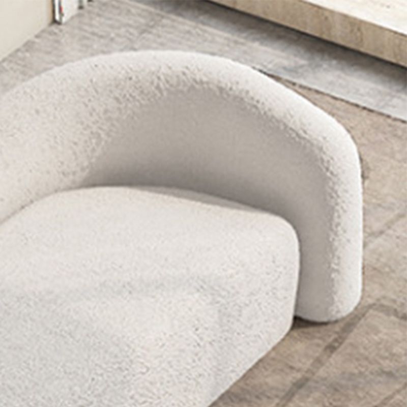 Curved Wool Sofa White Contemporary Sloped Armed Sofa - 33.46" D Clearhalo 'furn' 'furn_sofas' 'Furniture' 'Living Room Furniture' 'Sofa' 'sofas' 1200x1200_c37a29dc-e659-4b2a-abb8-dafd85cc5a80