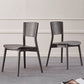 Solid Wood Contemporary Dining Chair Kitchen Armless Open Back Chair