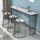 Industrial Rectangle Bistro Bar Desk Faux Marble Bistro Table for Indoor Clearhalo 'Bar Furniture' 'Bar Tables' 'bar_tables' 'furn' 'furn_bar_tables' 'Furniture' 'Kitchen & Dining Furniture' 1200x1200_c37fe2a1-902f-4a3f-b947-572d0aa9aa4d