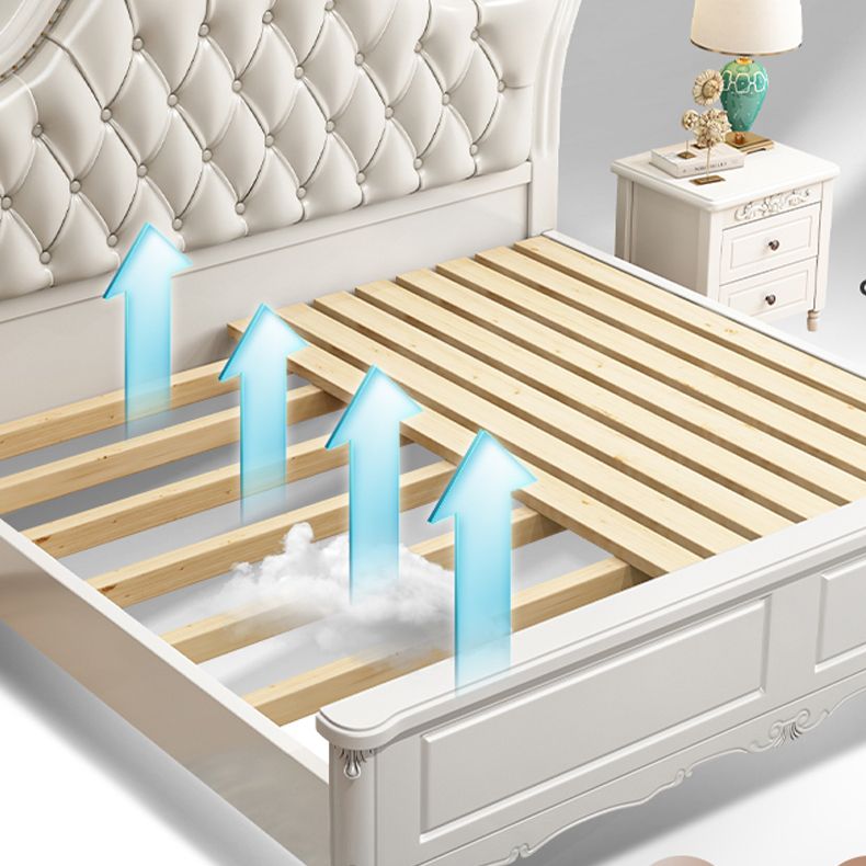 Terramella del letto del letto standard in legno solido vittoriano con gambe