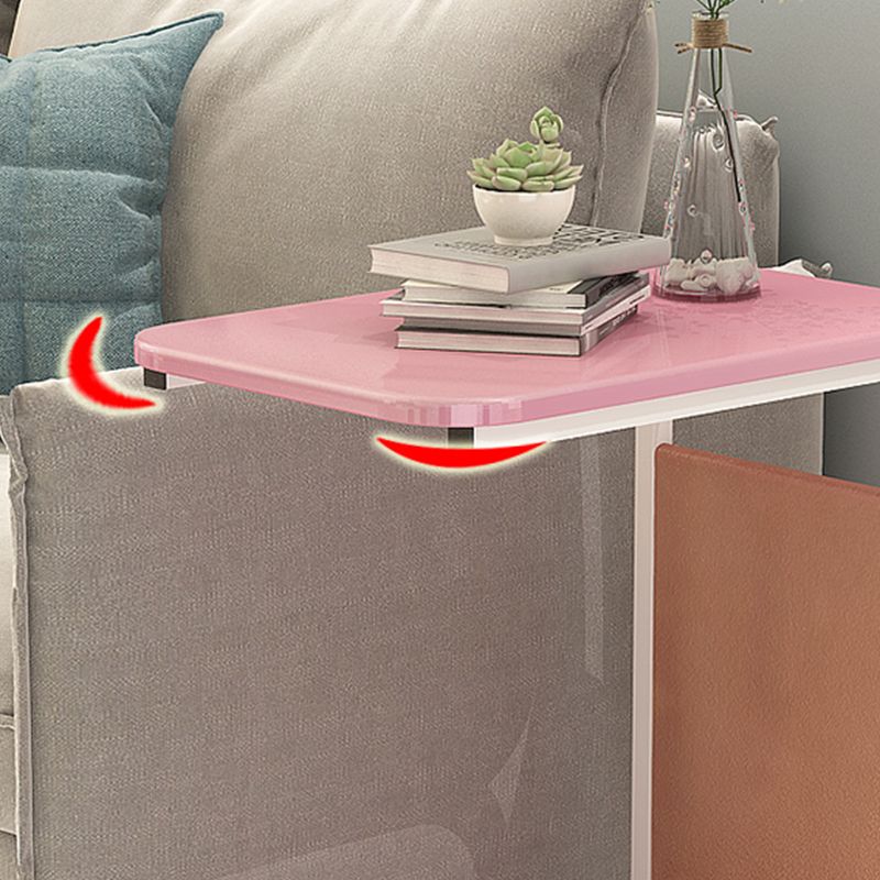 17.7" W Rectangular Side Table with Casters Modern Simple 1 - Shelf End Table Clearhalo 'Coffee & Accent Tables' 'End & Side Tables' 'end_side_tables' 'furn' 'furn_end_side_tables' 'Furniture' 'Living Room Furniture' 1200x1200_c381ed47-c7e3-42a6-87ef-c4cfa39baf36