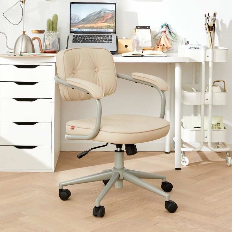 Modern Padded Arms Office Chair Tilt Mechanism Leather No Distressing Ergonomic Chair Clearhalo 'furn' 'furn_office_chair' 'Furniture' 'Office Chairs' 'Office Furniture' 'office_chair' 1200x1200_c382708f-11ef-4098-adc0-4d7380857465