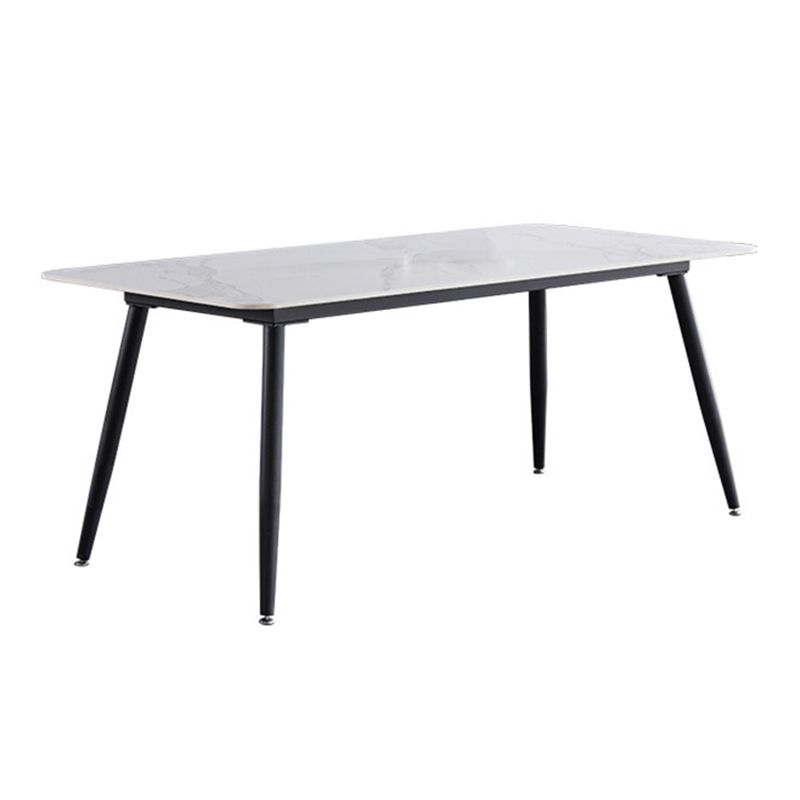 4-foot Stone Dinner Table Industrial Style Rectangle Dining Table for Home Clearhalo ' dining_table' 'Dining Tables & Seating' 'Dining Tables' 'furn' 'furn_dining_table' 'Furniture' 'furniture_dining_table' 'Kitchen & Dining Furniture' 'kitchen&dining_furn' 'kitchen' 'kitchen_dining_table' 1200x1200_c3832756-f515-4c79-b92f-373718313c92