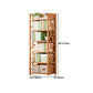 Modern Style Bamboo Bookcase Geometric Bookshelf for Any Room