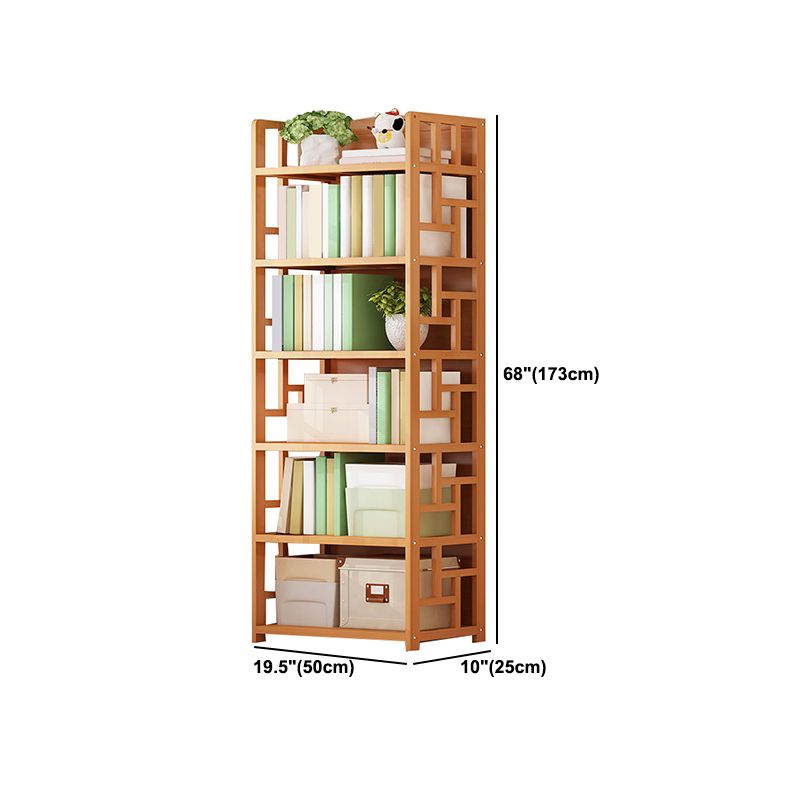 Modern Style Bamboo Bookcase Geometric Bookshelf for Any Room