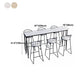White Modern Style Rectangle Bar Table in Faux Marble and Metal Bar Table, Only Table Clearhalo 'Bar Furniture' 'Bar Tables' 'bar_tables' 'furn' 'furn_bar_tables' 'Furniture' 'furniture_bar_tables' 'Kitchen & Dining Furniture' 1200x1200_c383d74a-5fd2-4a65-9f1f-0a679b0e6c4b