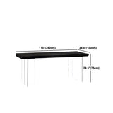 Modern Black Pine Wood Counter Table Specialty Dining Table for Kitchen