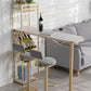 Glam Style Storage Bar Table 42-inch Height Stone Top Pub Table Clearhalo 'Bar Furniture' 'Bar Tables' 'bar_tables' 'furn' 'furn_bar_tables' 'Furniture' 'Kitchen & Dining Furniture' 1200x1200_c3876dc7-cb9a-4e19-b118-af8169754a7a