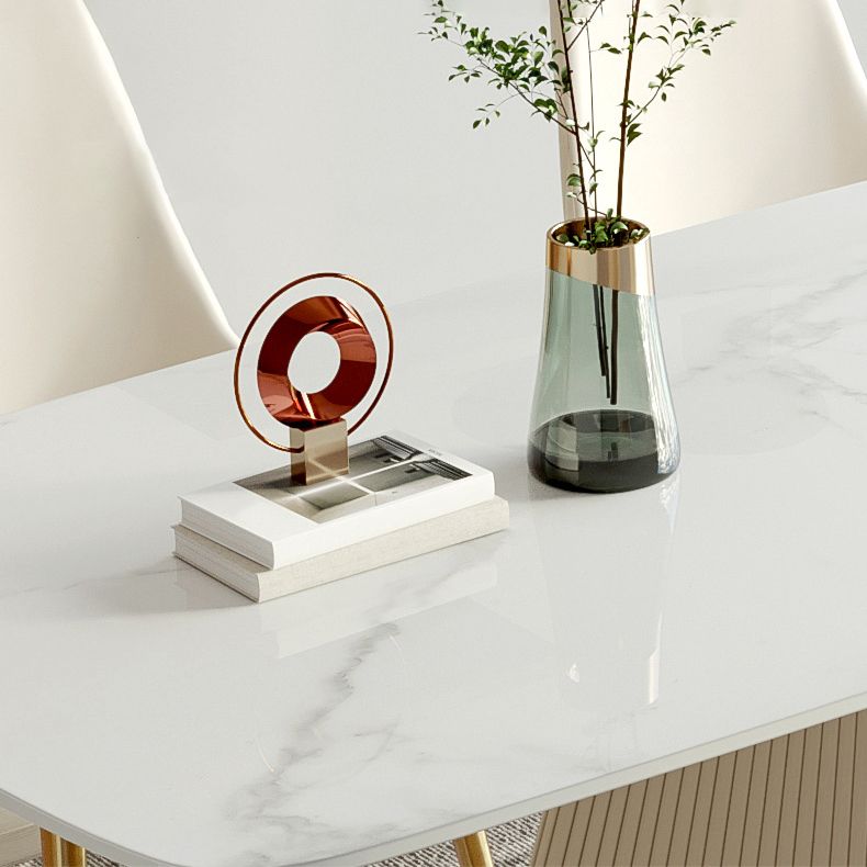 Rectangle Traditional Luxury Dining Table White Sintered Stone Table with Pedestal Base Clearhalo ' dining_table' 'Dining Tables & Seating' 'Dining Tables' 'furn' 'furn_dining_table' 'Furniture' 'furniture_dining_table' 'Kitchen & Dining Furniture' 'kitchen&dining_furn' 'kitchen' 'kitchen_dining_table' 1200x1200_c387d11e-e156-499a-8c4b-505cab6091e7