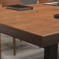 Natural Solid Wood Dining Collection Trestle Base Industrial Dining Table without Chair