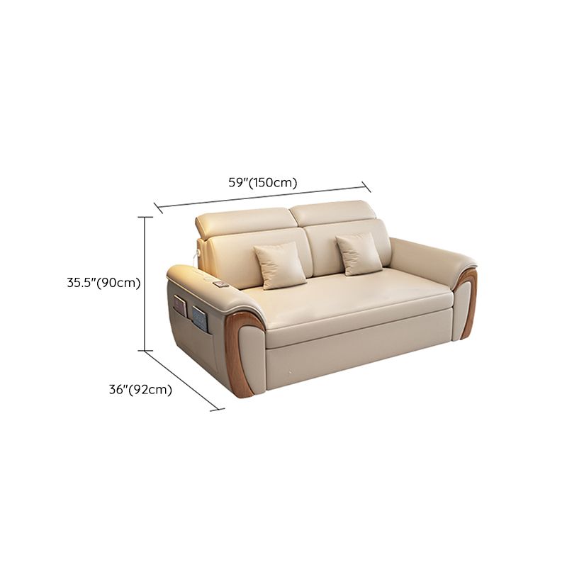 White Futon Sleeper Sofa Bed Pillow Included Convertible Sofas