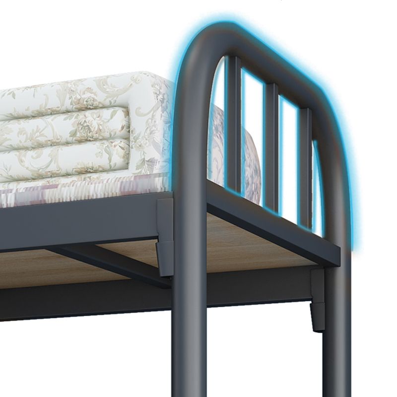 Open frame stapelbed eigentijds ijzeren bed 66,93 inch hoog voor slaapkamer