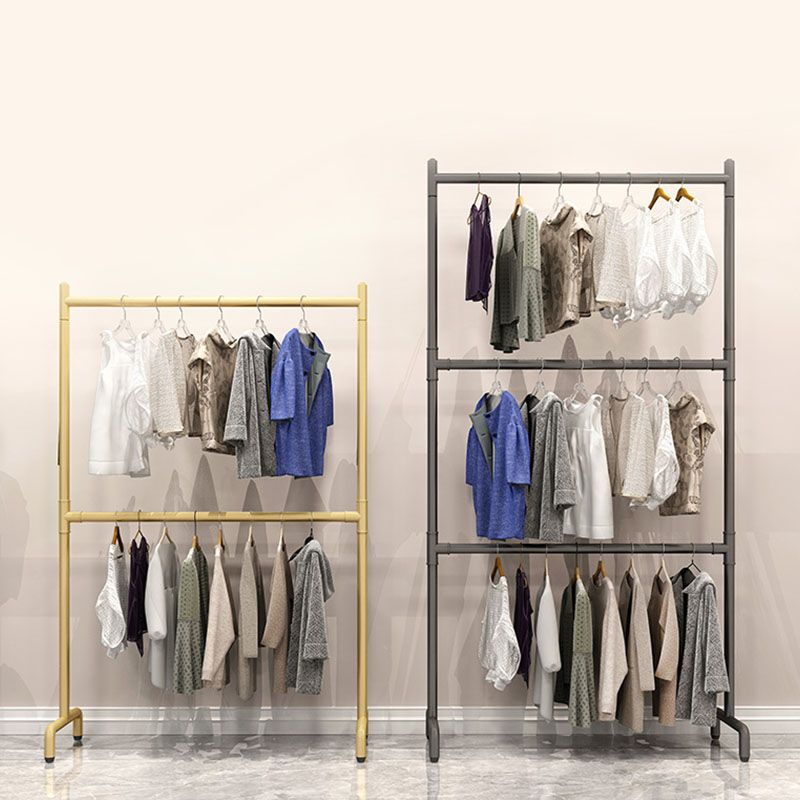 Contemporáneo Hall Tree Metal enmarcado 2 colgante de entrada de riel colgante