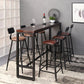 Pine Wood Bar Dining Table Brown Industrial Bar Table with Trestle Base in Black Clearhalo 'Bar Furniture' 'Bar Tables' 'bar_tables' 'furn' 'furn_bar_tables' 'Furniture' 'furniture_bar_tables' 'Kitchen & Dining Furniture' 1200x1200_c38aad9e-c674-4c67-81ce-bf960c7db32d