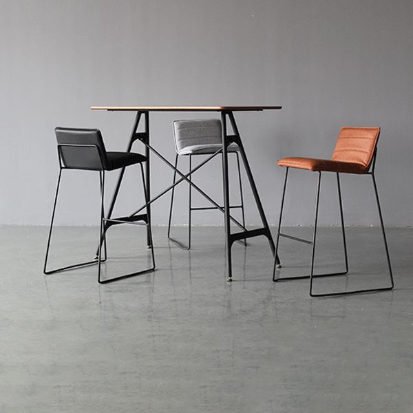 Modern Low Back Restaurant Stool Matte Finish Leather Barstool Clearhalo 'Bar Furniture' 'Bar Stools' 'bar_stools' 'furn' 'furn_bar_stools' 'Furniture' 'furniture_bar_stools' 'Kitchen & Dining Furniture' 1200x1200_c38b07e3-1049-4e7d-958a-7100b5794060