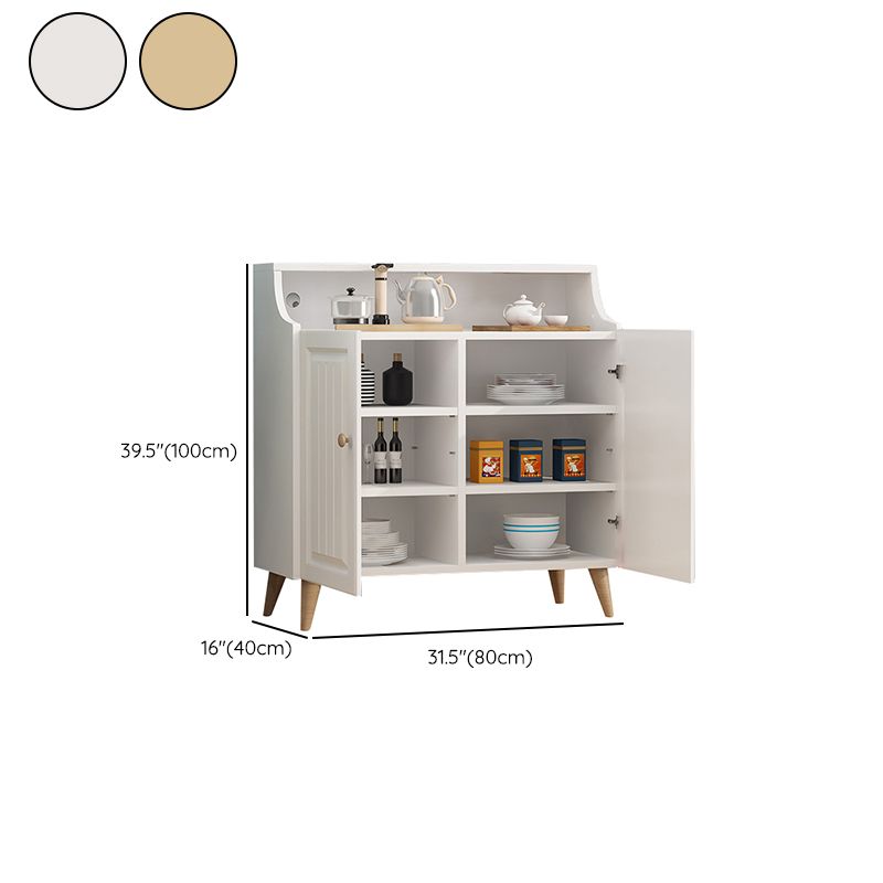 Contemporary Style Wood Adjustable Shelving Buffet Sideboard with Cabinets Clearhalo 'buffet_sideboard' 'Buffets & Sideboards' 'furn' 'furn_buffet_sideboard' 'Furniture' 'Kitchen & Dining Furniture' 1200x1200_c38c1af0-f7fc-4a9d-ad19-2a5acdd52b79