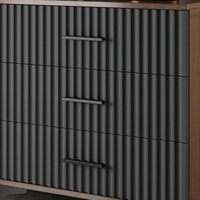 CHOSE D'ACCENDIE RECTANGE BALCK CONtemporaine avec des jambes en métal droit