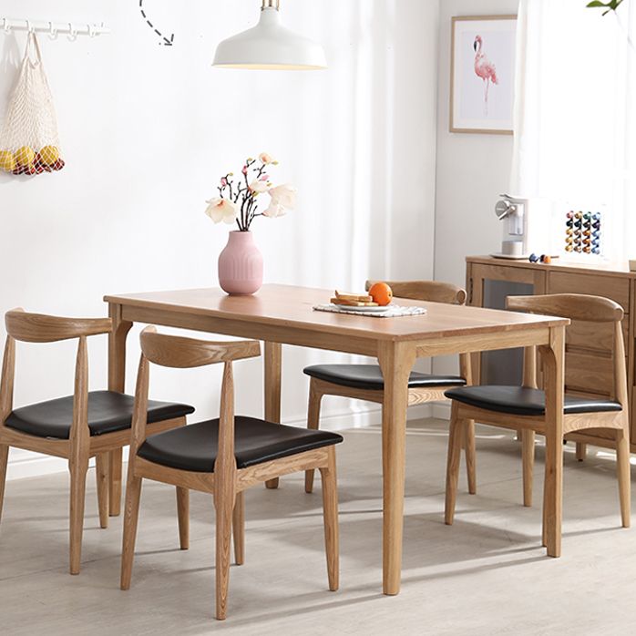 Modern Style Brown Dining Table Rectangle Solid Wood 4 Legs Dining Table for Home Clearhalo ' dining_table' 'Dining Tables & Seating' 'Dining Tables' 'furn' 'furn_dining_table' 'Furniture' 'furniture_dining_table' 'Kitchen & Dining Furniture' 'kitchen&dining_furn' 'kitchen' 'kitchen_dining_table' 1200x1200_c38cfa98-e4fa-4303-bed9-3423adbdf9fe