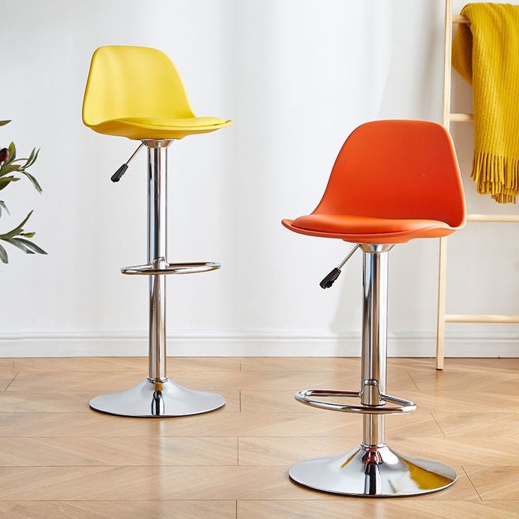 Contemporary Liftable Bar Stool Bucket Counter Bar Stool with Metal Legs Clearhalo 'Bar Furniture' 'Bar Stools' 'bar_stools' 'furn' 'furn_bar_stools' 'Furniture' 'furniture_bar_stools' 'Kitchen & Dining Furniture' 1200x1200_c38d18fe-9aed-4bf4-a900-af97507000e5