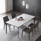 Faux Leather Dining Chairs Contemporary Chairs with Metal Base