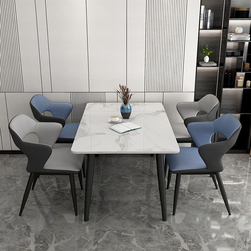 Industrial Style Open Back Arm Dining Chairs Faux Leather Dining Chairs Clearhalo ' kitchen&dining_furn' 'Dining Chairs' 'Dining Tables & Seating' 'dining_chair' 'furn' 'furn_dining_chair' 'Furniture' 'furniture_dining_chair' 'Kitchen & Dining Furniture' 'kitchen' 1200x1200_c38dcb6a-092a-400e-9d54-87ed89b538ee