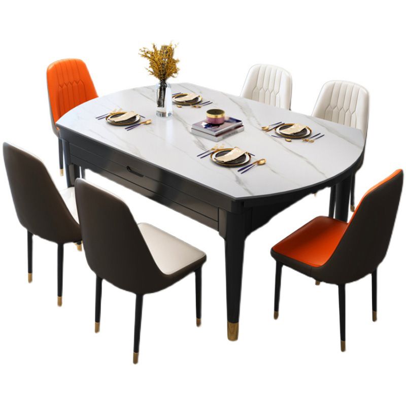 Round Dining Site Table Traditional Luxury Dinner Room Furniture with Drop-Leaf Clearhalo ' dining_table' 'Dining Tables & Seating' 'Dining Tables' 'furn' 'furn_dining_table' 'Furniture' 'furniture_dining_table' 'Kitchen & Dining Furniture' 'kitchen&dining_furn' 'kitchen' 'kitchen_dining_table' 1200x1200_c38e0882-1bc0-40ab-add2-43fe9cdd63ef