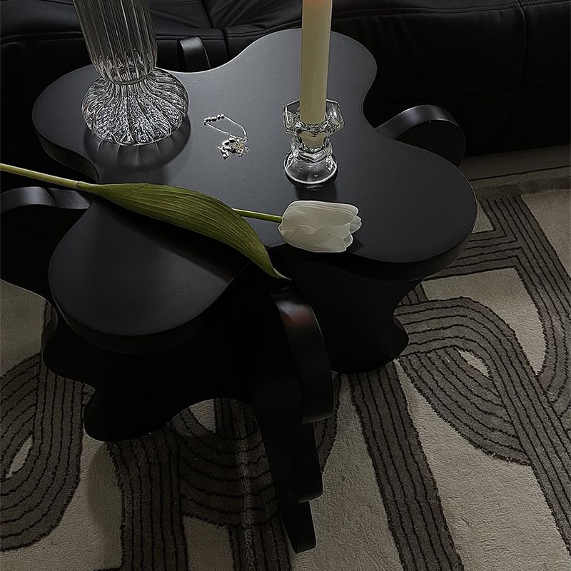 19.6" L X19.6" W X 19.6" H Modern Geometric Wood Side Table for Living Room