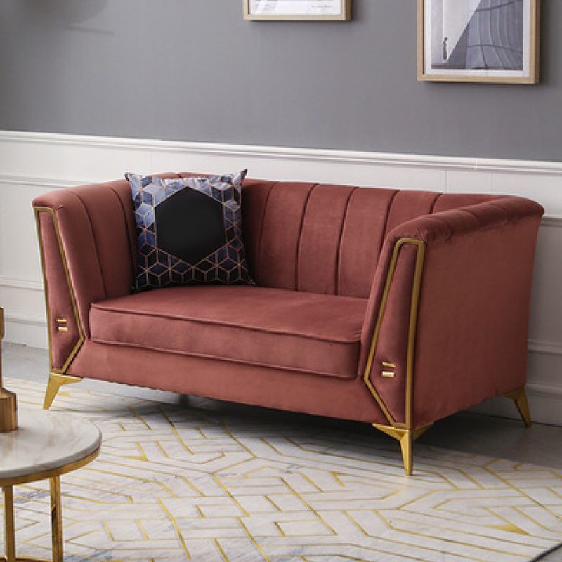 Sofá de almohada cosida contemporánea con brazo de esmoquin para apartamento