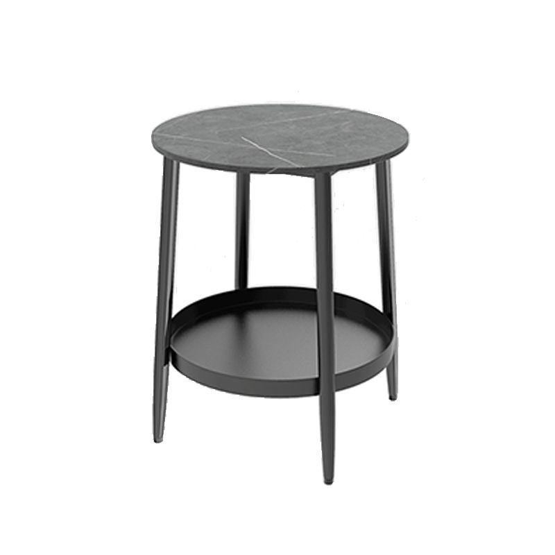 19,7 "H Cabinet de chevet pierre et table de nuit en métal avec étagère