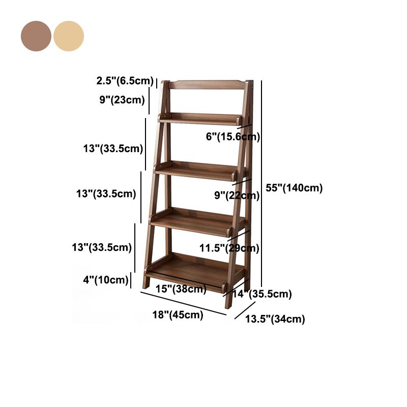 Modern Style Ladder Bookshelf Solid Wood Shelf Bookcase for Home Clearhalo 'Bookcases' 'furn' 'furn_bookcases' 'Furniture' 'furniture_bookcases' 'kitchen' 'kitchen_bookcases' 'Living Room Furniture' 'Office Furniture' 1200x1200_c38f02e1-b155-4a45-b794-0da7dd87027b