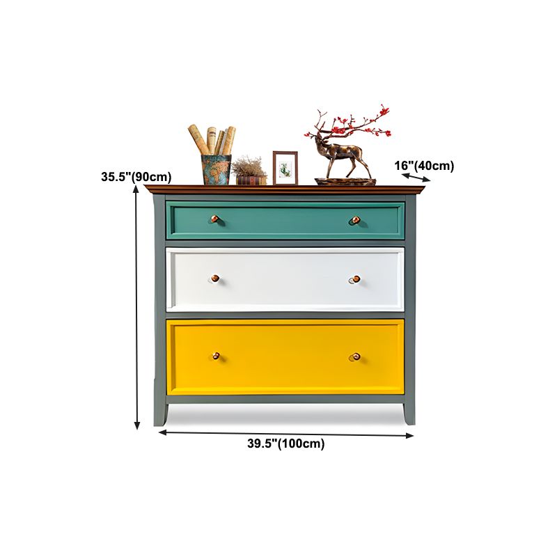 Style de rangement gris traditionnel coffre en bois commode coffre pour chambre à coucher