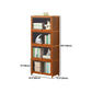 Brown Shelf Bookcase Door Standard Wood Bookcase for Home Office