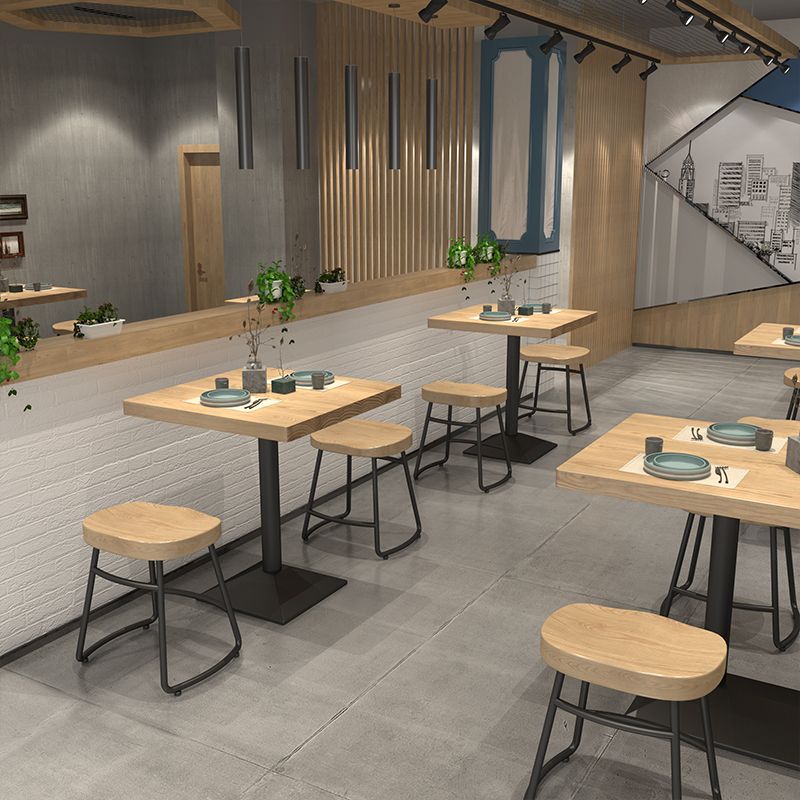 Industrial Dining Table Pine Solid Wood Table with Metal Base for Home Kitchen Dinner Clearhalo ' dining_table' 'Dining Tables & Seating' 'Dining Tables' 'furn' 'furn_dining_table' 'Furniture' 'furniture_dining_table' 'Kitchen & Dining Furniture' 'kitchen&dining_furn' 'kitchen' 'kitchen_dining_table' 1200x1200_c3915148-f3eb-4944-be44-b9312ae8b9b6