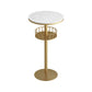 Round Shape Top Bar Table Metal Base Pub Table with Storage Shelves for Indoor Clearhalo 'Bar Furniture' 'Bar Tables' 'bar_tables' 'furn' 'furn_bar_tables' 'Furniture' 'furniture_bar_tables' 'Kitchen & Dining Furniture' 1200x1200_c392019b-2888-42fe-98e6-d2380a186c59
