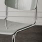 Contemporary Style Armless Chair Plastic Open Back Side Chair with Metal Base