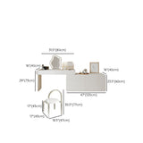 Contemporary White Lighted Mirror Bedroom Wooden Vanity Dressing Table