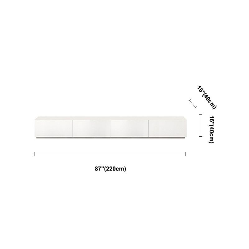 16 " D Modern Wooden White TV Stand Console Closed Storage TV Stand with 3 / 4 Drawers Clearhalo 'furn' 'furn_tv_stands_entertainment_centers' 'Furniture' 'Living Room Furniture' 'TV Stands & Entertainment Centers' 'TV Stands & Media Storage Furniture' 'tv_stands_entertainment_centers' 1200x1200_c3946fbc-c1a2-4904-8554-aa5d02069b26