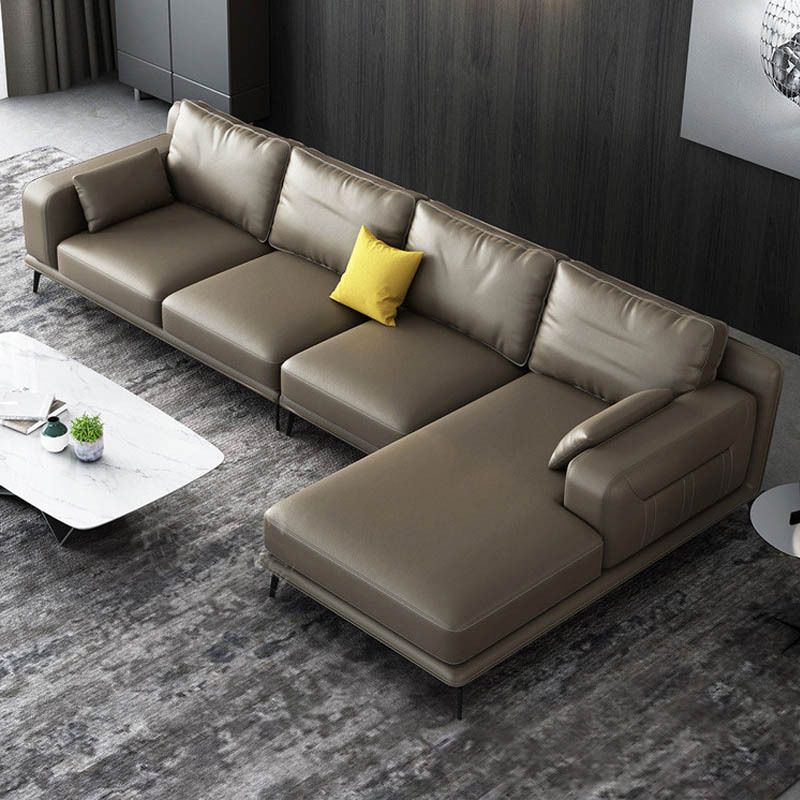 almohadas nórdicas Sala de estar empotrada Asiento de cuero falso estacionario