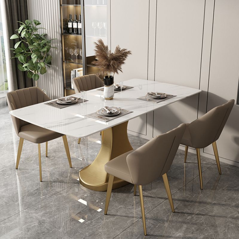 Luxury 1/2/5/6/7 Pieces Dining Set Sintered Stone Dining Table Set with Leather Chairs Clearhalo 'Dining Room Sets' 'Dining Tables & Seating' 'dining_room_set' 'furn' 'furn_dining_room_set' 'Furniture' 'furniture_dining_room_set' 'Kitchen & Dining Furniture' 'kitchen&dining_furn' 'kitchen' 1200x1200_c3979978-9059-43a4-9a48-6cb421a15465