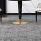 Table supérieure en pierre noire avec base de piédestal Table à manger ronde de luxe traditionnelle