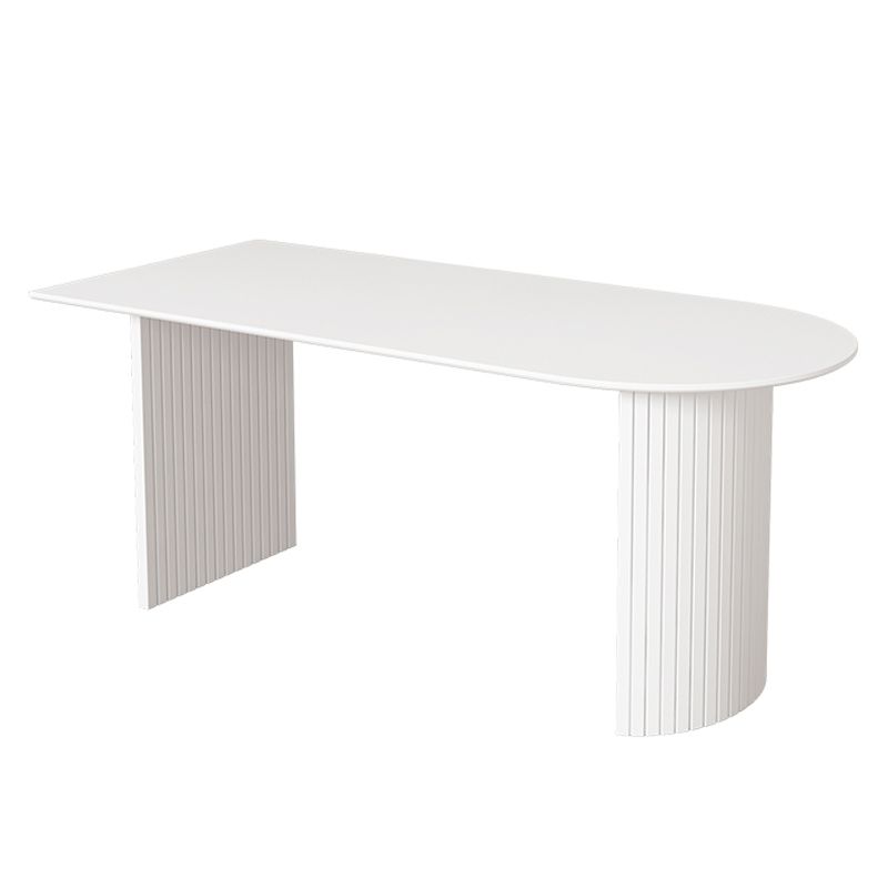 Modern Style White Dining Table Wood Dining Table with Double Pedestal Base Clearhalo ' dining_table' 'Dining Tables & Seating' 'Dining Tables' 'furn' 'furn_dining_table' 'Furniture' 'furniture_dining_table' 'Kitchen & Dining Furniture' 'kitchen&dining_furn' 'kitchen' 'kitchen_dining_table' 1200x1200_c39a44a7-1343-443c-b80e-756d12e79a20