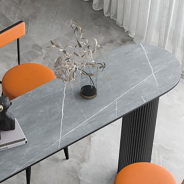 Stone Bar Esstisch Glam Style Bar Tisch mit doppelter Sockel für Esszimmer Küche