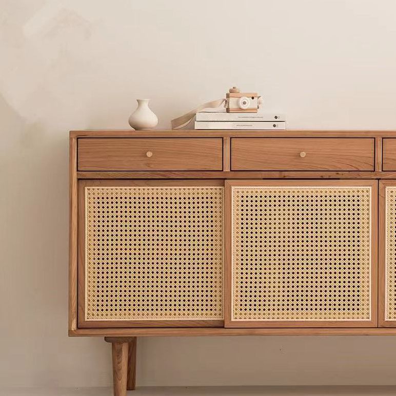 Sideboard contemporanea Porte Rattan Pinna armadio per soggiorno per soggiorno