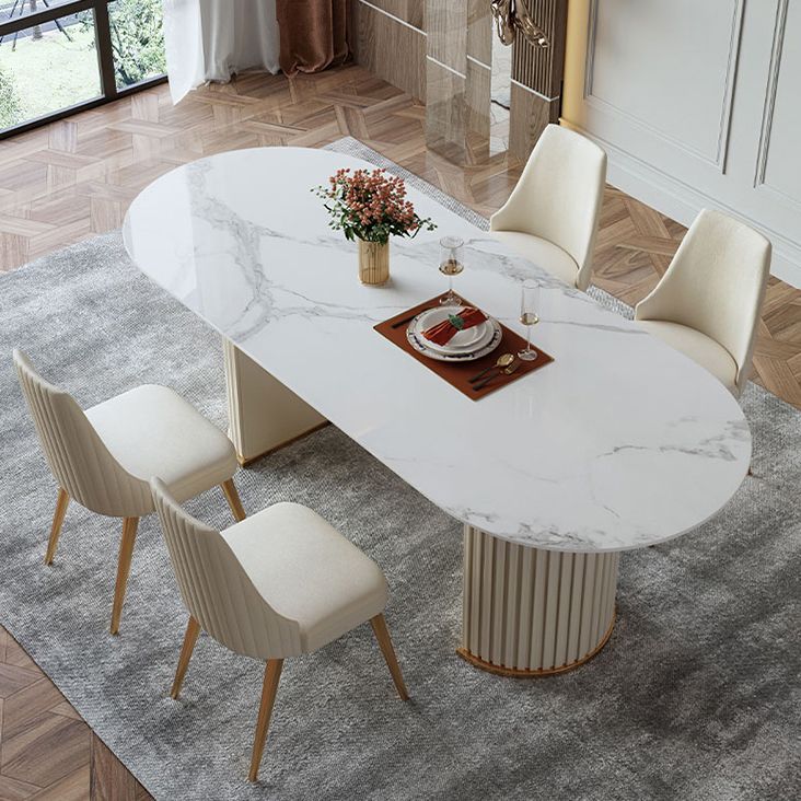 Metal Contemporary Free Form Indoor Table Sintered Stone Table for Dining Room Clearhalo ' dining_table' 'Dining Tables & Seating' 'Dining Tables' 'furn' 'furn_dining_table' 'Furniture' 'furniture_dining_table' 'Kitchen & Dining Furniture' 'kitchen&dining_furn' 'kitchen' 'kitchen_dining_table' 1200x1200_c3a0a7ff-6677-416a-beef-7ca63a36cdf0