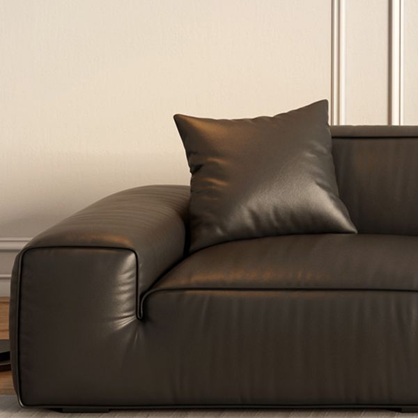 Contemporary Stain Resistant Genuine Leather Square Arm Sofa in Black Clearhalo 'furn' 'furn_sofas' 'Furniture' 'Living Room Furniture' 'Sofa' 'sofas' 1200x1200_c3a0aff6-e36e-48e1-ab6d-a9f81b41fbdf