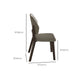 Modern Style Side Chair Upholstered Kitchen Dining Chairs with Wooden Base