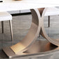 Modern Dining Table Set 1/2/5 Pcs Stone Dining Table with Armless Chairs